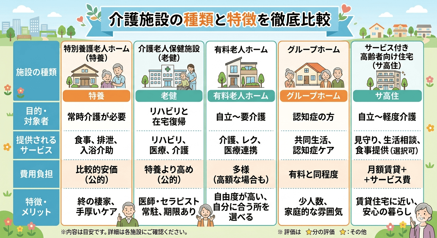 介護施設の種類